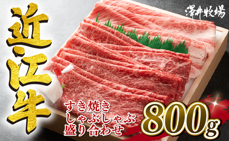 ふるさと納税 近江牛 牛肉 すき焼き しゃぶしゃぶ 800g ( 和牛 国産