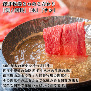  近江牛 すき焼き しゃぶしゃぶ 盛り合わせ 800g 冷凍 ( 和牛 国産 和牛 ブランド 和牛 三大和牛 三代 和牛 黒毛和牛 黒毛 和牛 近江牛 和牛 滋賀県 和牛 竜王町 和牛 産地直送 和牛 澤井牧場 和牛 )