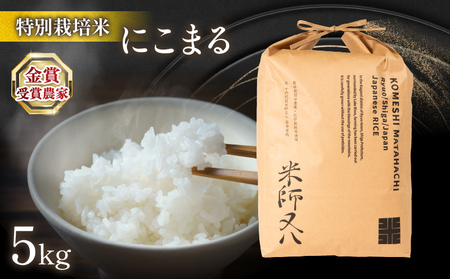 令和6年産 新米 十六代目米師又八 謹製 にこまる 5kg  ( 米 にこまる 精米 にこまる 白米 にこまる 2024年産 にこまる 産地直送 にこまる 農家直送 にこまる 国産 にこまる 特別栽培米 にこまる 金賞農家 にこまる 滋賀県 竜王町)