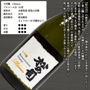 松の司 大吟醸 Ultimus 「アルティマス」 720ml 金賞 受賞酒造 