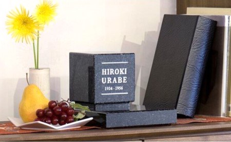 小型墓石　宅墓(たくぼ)　・くろ インテリア 民芸品 工芸品 