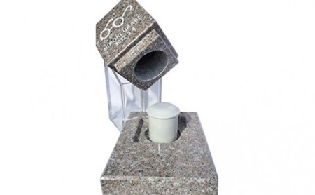 小型墓石　宅墓(たくぼ)　・ピンク インテリア 民芸品 工芸品 