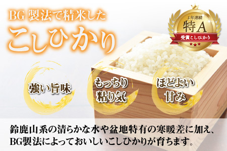 【令和７年産新米 毎月定期配送・計6回】 BG無洗米こしひかり5kg×6回　[K-00401] / 無洗米