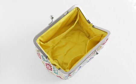 【AYANOKOJI】TAWARA型がま口コスメポーチ 中サイズ(京都菊菱 白)