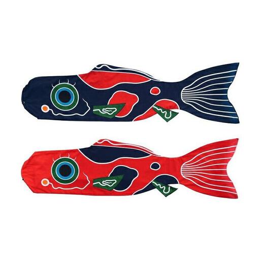 【泳泳】鯉のぼり 紺色・赤色（1m）各1匹セット