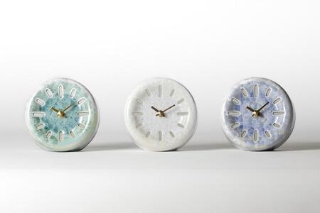 【熊谷聡商店】きょうとけい ～京焼・清水焼の伝統技術×現代デザインの新感覚時計～【銀藤】