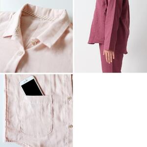 【岩本繊維】和晒京ふたえガーゼ レディースパジャマ【Sサイズ・ピンク】