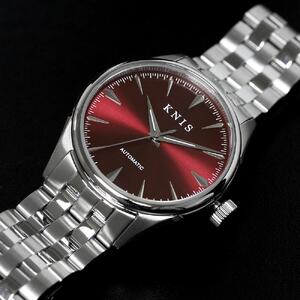 【KNIS KYOTO】サンレイダイアル 日本製 自動巻き 腕時計 レッド｜京都発 腕時計 ブランド おしゃれ 人気