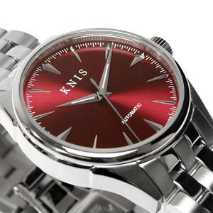【KNIS KYOTO】サンレイダイアル 日本製 自動巻き 腕時計 レッド｜京都発 腕時計 ブランド おしゃれ 人気