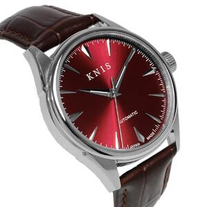 【KNIS KYOTO】サンレイダイアル 日本製 自動巻き 腕時計 革ベルト レザーレッド｜京都発 腕時計 ブランド おしゃれ 人気