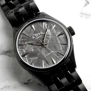 【KNIS KYOTO】メテオライト 日本製 自動巻き 腕時計 ブラック｜京都発 腕時計 ブランド おしゃれ 人気