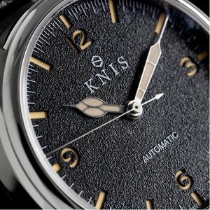 【KNIS KYOTO】レトロモダン 日本製 自動巻き 腕時計 革ベルト レザー ブラック｜京都発 腕時計 ブランド おしゃれ 人気