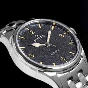 【KNIS KYOTO】レトロモダン 日本製 自動巻き 腕時計 ブラック｜京都発 腕時計 ブランド おしゃれ 人気