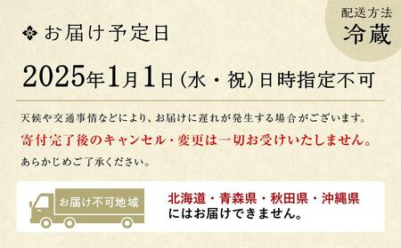 【京料理 坂安】手作り 生おせち一段重（1～2人用）