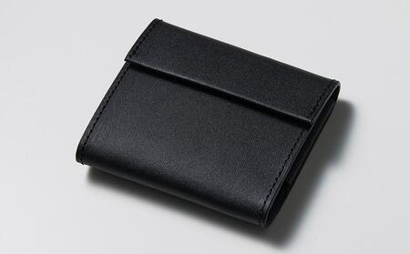【KENTO HASHIGUCHI】コンパクト財布 ブラック(leather half wallet black)