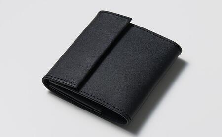 【KENTO HASHIGUCHI】コンパクト財布 ブラック(leather half wallet black)