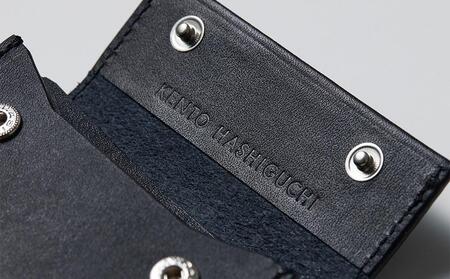 【KENTO HASHIGUCHI】コンパクト財布 ブラック(leather half wallet black)