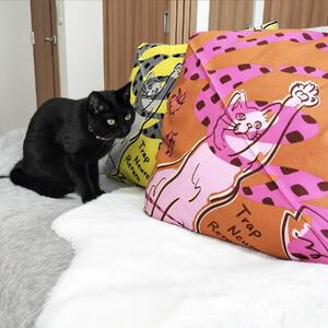 【三陽商事】地域猫活動 綿24幅ふろしき(リアン/イエロー)