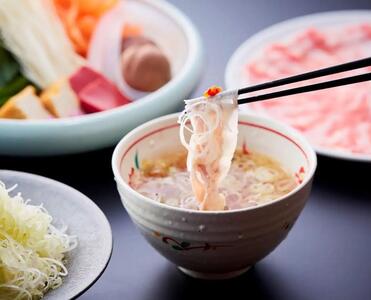 【CHIRIRI】2人前 近江牛とブランドポークの食べ比べ野菜付き 京都つゆしゃぶ