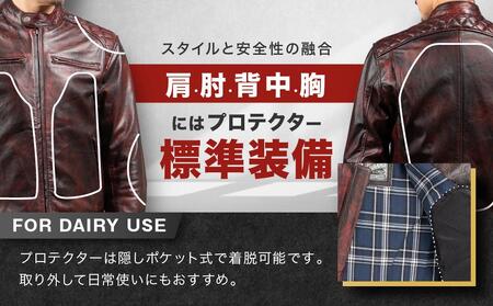 【デグナー】クラシックジャケット ワイン〈XLサイズ〉18SJ-6F｜京都 バイクギア 人気ブランド レザーアイテム ﾊﾞｲｸ