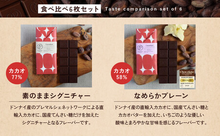 【Premarché Cacaolate Lab】国際コンテスト入賞店の手づくりチョコレート フレーバー食べ比べ6枚セット