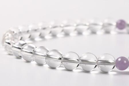 【意匠京念珠板倉】京念珠 数珠 女性用 水晶 藤雲石入 念珠袋セット・桐箱&証明書付（京都府伝統産業優秀技術継承）