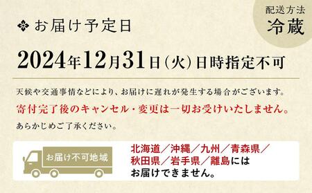 中村楼　和風おせち二段【大丸京都店おすすめ品】　(4人前)