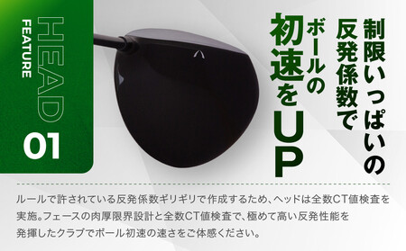 【ルーツゴルフ】Roots Raptor ドライバー ロフト10.5° ヘッドカバー付 ゴルフクラブ＜シャフト硬さ：S＞｜人気ブランド 飛距離にこだわり