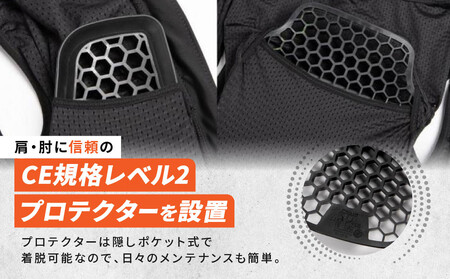 【デグナー】CEレベル2 エアスルーインナープロテクターベスト[PS-13]【サイズM】｜京都 バイクギア 人気ブランド レザーアイテム ﾊﾞｲｸ