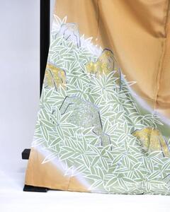 【池内友禅】手描友禅染 色留袖（磐座(いわくら)の庭）