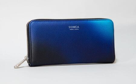【池内友禅】SOMEA brume 長財布(タンゴブルー)｜京都 友禅染 ブランド 財布 人気