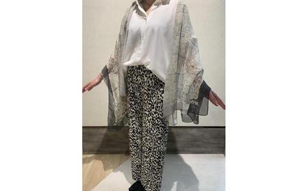 【京都丸紅】V&Aシルクオーガンジーショール（グレー）