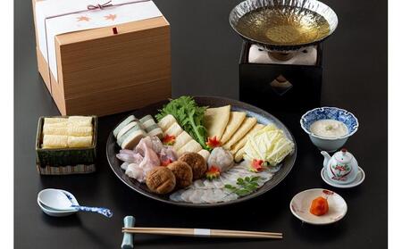 【京湯葉 ゆば庄】京湯葉とふぐのしゃぶ鍋三段セット(3～4名用)｜京都 グルメ しゃぶしゃぶ 海鮮 鍋 人気セット