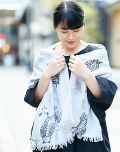 【SOU・SOU】綿麻 環(かん)くびまき/ふくろう