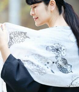 【SOU・SOU】綿麻 環(かん)くびまき/ふくろう