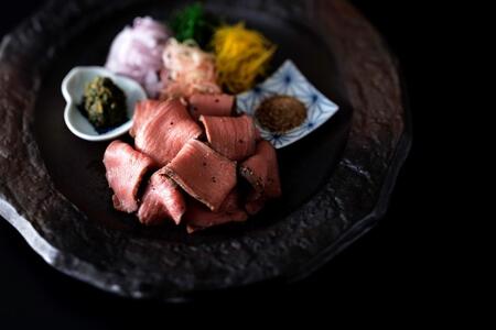 【下鴨茶寮】ロースト牛タン(130g×2本)九条葱味噌&粉しょうゆ付き｜京都 老舗料亭 名店 牛ﾀﾝ 人気