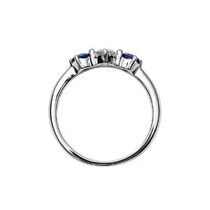 【高島屋選定品】＜京セラ＞クレサンベール＜ブルーサファイア／天然ダイヤモンド ＞PTリング PT900 リング カジュアル 9月誕生石 ［ 京都 宝石 ジュエリー 人気 おすすめ 高級  特別 おしゃれ ファッション ブランド ダイヤ サファイア ］