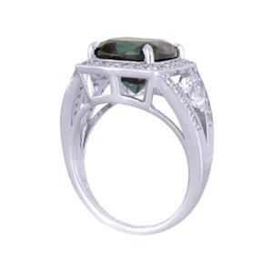 【高島屋選定品】＜京セラ＞クレサンベール＜アレキサンドライト／ダイヤモンド／プラチナ＞PT900 リング クッションカット 6月誕生石 ［ 京都 宝石 ジュエリー 人気 おすすめ 高級  特別 おしゃれ ファッション ブランド ダイヤ アレキサンドライト ］