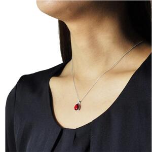 【高島屋選定品】<京セラ>クレサンベール<ルビー/ダイヤモンド>PT900 PT850 PTペンダント 7月誕生石