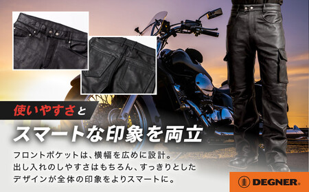 【デグナー】レザーカーゴパンツ〈Lサイズ〉｜京都 バイクギア 人気ブランド バイク