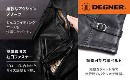 【デグナー】クラシック×花山コラボジャケット 輝龍<XLサイズ>|京都 バイクギア 人気ブランド レザーアイテム バイク