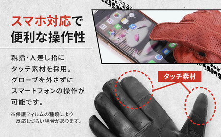 【デグナー】レザーツーリングメッシュグローブ  ブラック M｜京都 バイクギア 人気ブランド バイク