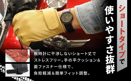 【デグナー】レザー ツーリング メッシュグローブ [TG-59M] アイボリー S｜京都 バイクギア 人気ブランド バイク