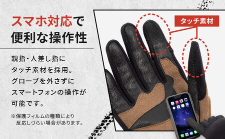 【デグナー】テキスタイルグローブ [TG-86] ブラック-ブラック ＜XLサイズ＞｜京都 バイクギア 人気ブランド レザーアイテム ﾊﾞｲｸ
