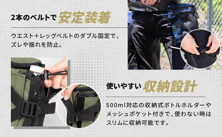 【デグナー】ホルスターバッグ [NB-203]  ＜マリンカモ＞｜京都 バイクギア 人気ブランド レザーアイテム ﾊﾞｲｸ