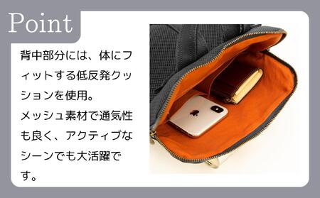 【creareきき】薄マチリュック / 墨 備長炭帆布｜京都 人気バッグ 男女兼用バッグ