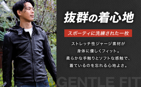 【デグナー】フード付きレザージャケット  ＜XLサイズ＞｜京都 バイクギア 人気ブランド バイク