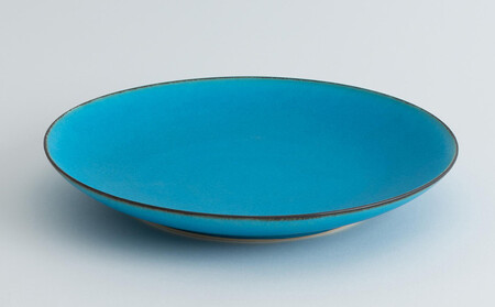 【瑞光窯-ZUIKOU-】プレート L ペアセット(ターコイズブルー/青)｜京都 清水焼 食器 おしゃれ 人気