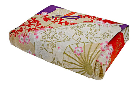 【三陽商事】鳥獣戯画 丹後ちりめん2幅風呂敷 扇絵巻［ 京都 風呂敷 ふろしき バッグ 人気 おすすめ エコ おしゃれ 収納 お弁当 和柄 お取り寄せ 通販 送料無料 ふるさと納税 ］