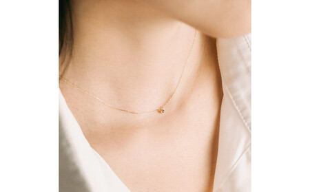 【心葉/京都kokoroba kyoto】K10 天然ダイヤモンド×馬蹄ネックレス「イエローゴールド」